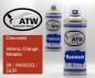 Preview: Chevrolet, Inferno Orange Metallic, 28 / WA502Q / GCR: 400ml Sprühdose + 400ml Klarlack - Set, von ATW Autoteile West.